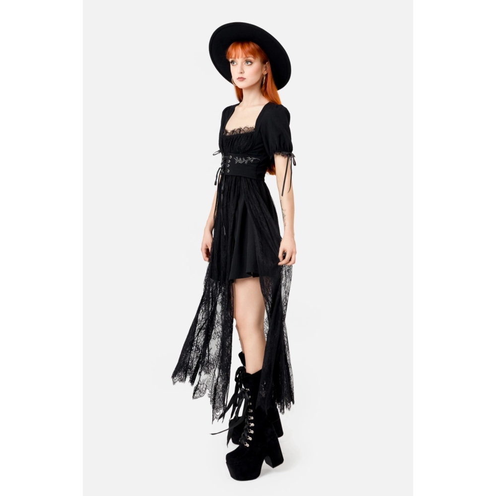 Restyle - Wild Incantations Maxi lange jurk - Zwart